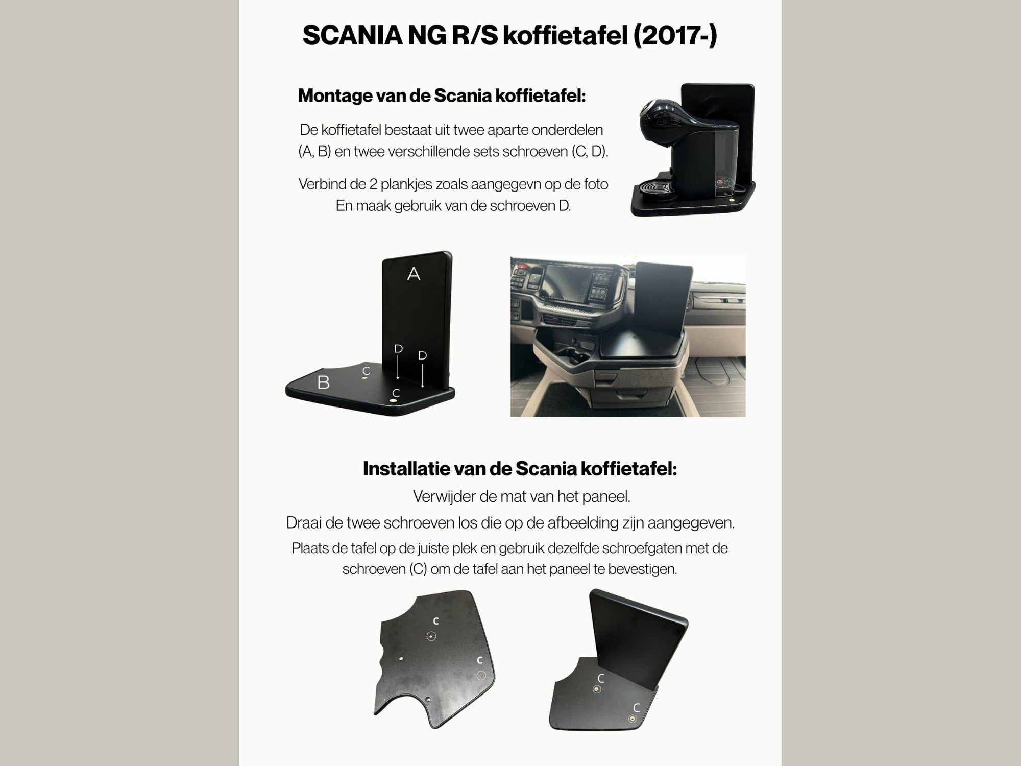 Koffietafel - Geschikt voor SCANIA